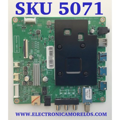 MAIN PARA SMART TV INSIGNIA 4K RESOLUCION (3840 x 2160) / NUMERO DE PARTE XKCB02K006 / 715GA715-M01-B00-005G / (G)XKCB02K006 / PANEL TPT550U1- QVN05.U REV:S57B1BC / MODELO NS-55DF710NA21